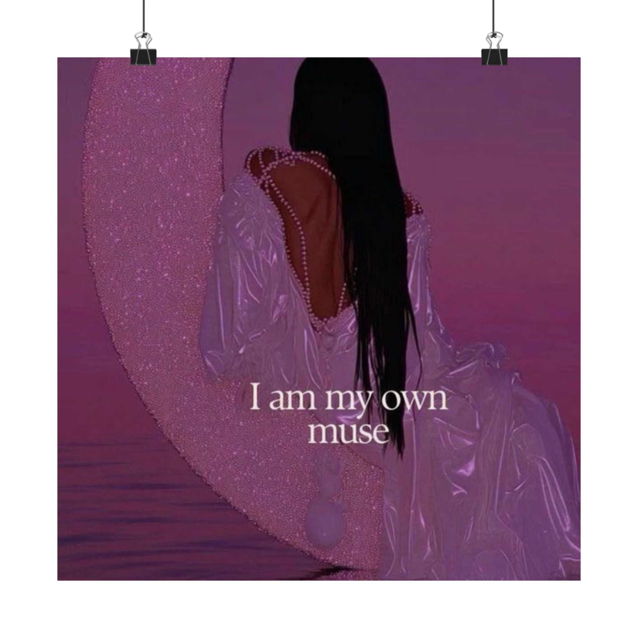 Inspirational Matte Poster — "I Am My Own Muse" Vertical Wall Art Printify