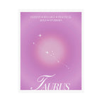 taurus constellation poster — pink zodiac matte poster Printify