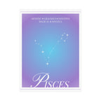pisces constellation matte poster — astrological zodiac wall art Printify