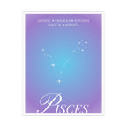 pisces constellation matte poster — astrological zodiac wall art Printify