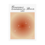 leo zodiac poster — confident charismatic brave matte vertical art print Printify
