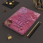 Hardcover Journal — "The Universe Loves to See Me Win" Pink Affirmation Notebook Printify