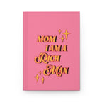 Hardcover Journal - "Mom I Am A Rich Man" Pink Motivational Notebook for Moms Printify