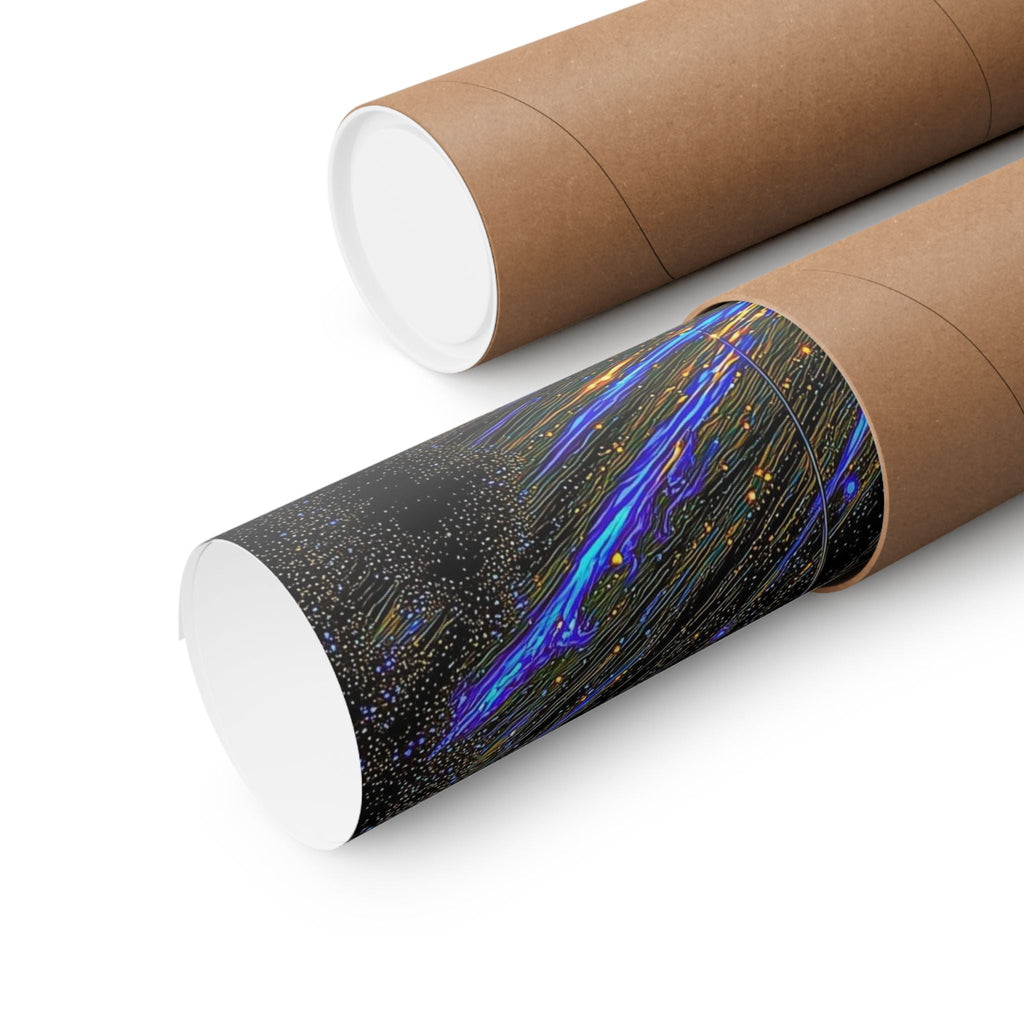 Celestial Night Sky Matte Poster — Starfield with Shooting Comet Printify