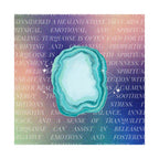 turquoise agate poster — matte healing stone wall art Printify