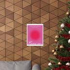 capricorn catte poster — pink zodiac wall art Printify