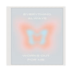 matte poster — “lucky girl syndrome: everything always works out for me” positive butterfly wall art Printify