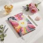 Cosmic Heart Hardcover Journal — Vibrant Spiritual Notebook for Gratitude, Dreams & Meditation