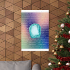 turquoise agate poster — matte healing stone wall art Printify