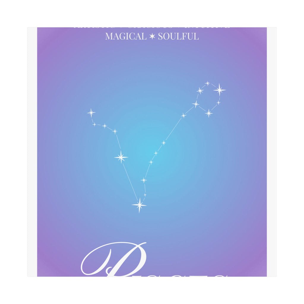 pisces constellation matte poster — astrological zodiac wall art Printify