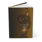 Hardcover Journal — "I'm THAT Girl Energy" Glitter Silhouette Notebook Printify