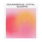 scorpio constellation matte poster — "charming courageous loyal" zodiac wall art Printify