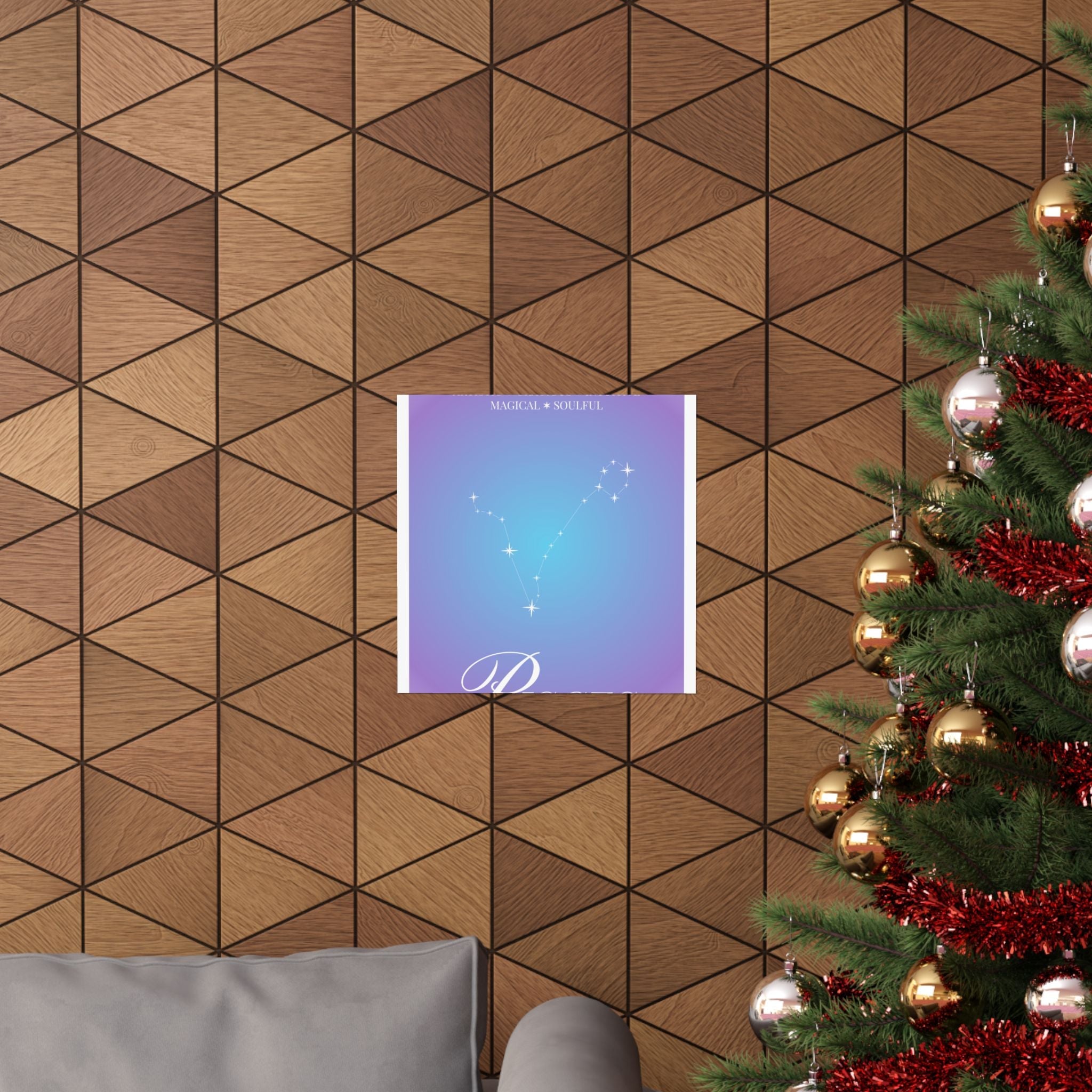 pisces constellation matte poster — astrological zodiac wall art Printify