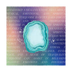 turquoise agate poster — matte healing stone wall art Printify