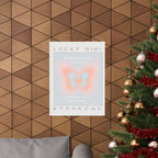 matte poster — “lucky girl syndrome: everything always works out for me” positive butterfly wall art Printify