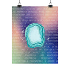 turquoise agate poster — matte healing stone wall art Printify