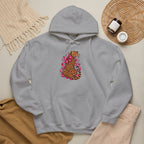 Pink Floral Leopard Hoodie – Playful Girly Gen Z Wildcat Sweatshirt