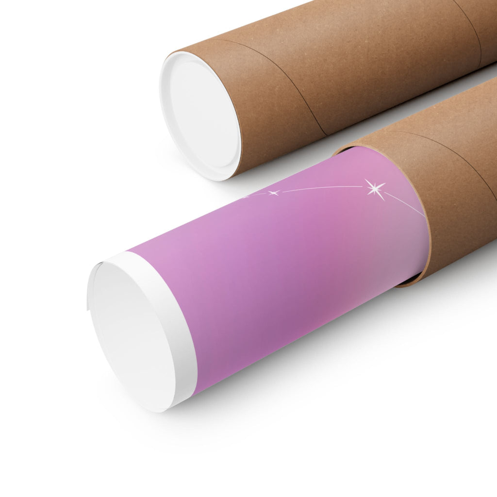 taurus constellation poster — pink zodiac matte poster Printify