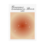 leo zodiac poster — confident charismatic brave matte vertical art print Printify
