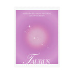 taurus constellation poster — pink zodiac matte poster Printify