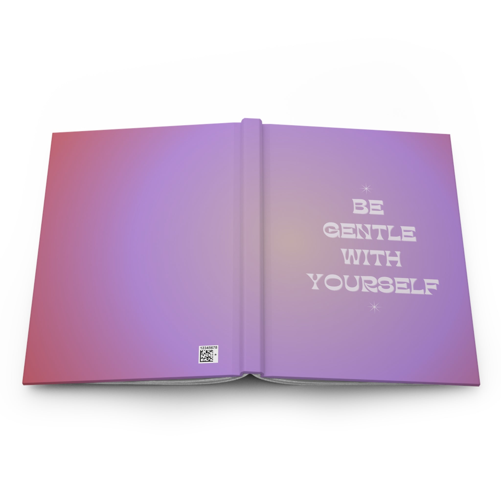 hardcover journal — "be gentle with yourself" Printify