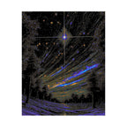 Celestial Night Sky Matte Poster — Starfield with Shooting Comet Printify