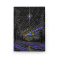 starry night meadow hardcover journal — celestial landscape notebook for manifesting & journaling Printify