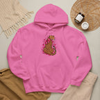 Pink Floral Leopard Hoodie – Playful Girly Gen Z Wildcat Sweatshirt