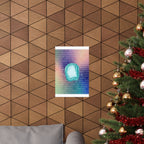 turquoise agate poster — matte healing stone wall art Printify