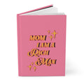 Hardcover Journal - "Mom I Am A Rich Man" Pink Motivational Notebook for Moms Printify
