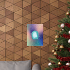turquoise agate poster — matte healing stone wall art Printify