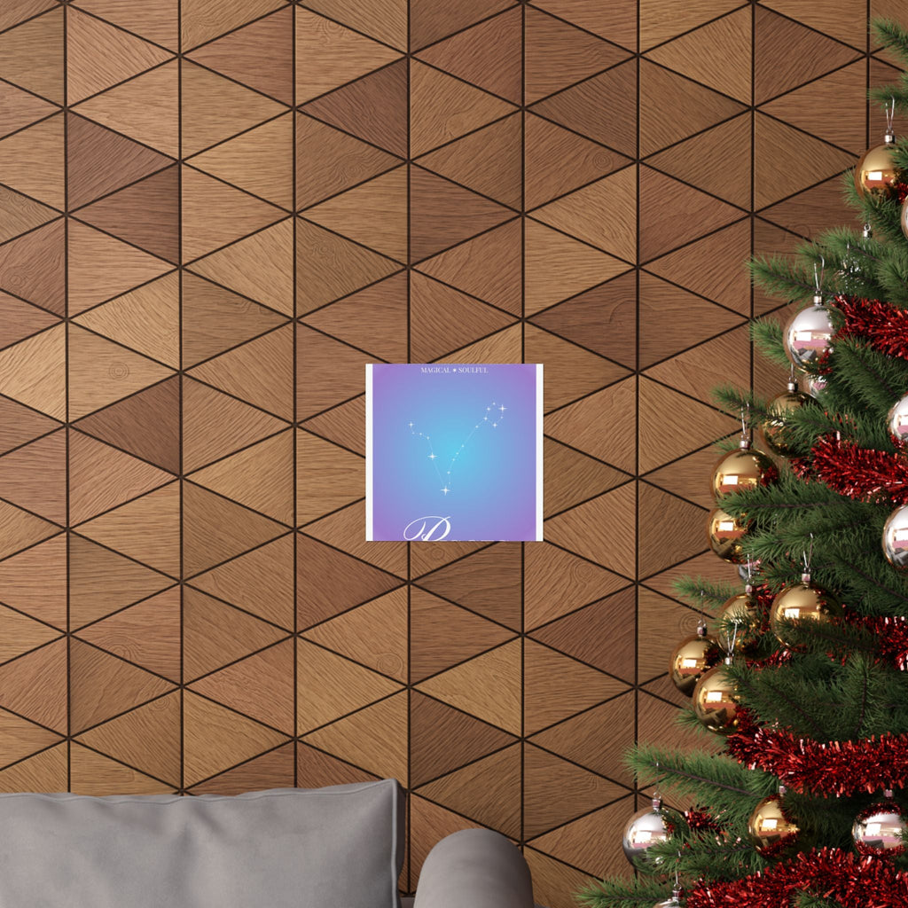 pisces constellation matte poster — astrological zodiac wall art Printify
