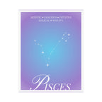 pisces constellation matte poster — astrological zodiac wall art Printify
