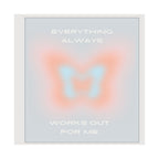 matte poster — “lucky girl syndrome: everything always works out for me” positive butterfly wall art Printify