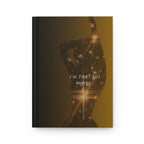 Hardcover Journal — "I'm THAT Girl Energy" Glitter Silhouette Notebook Printify
