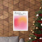 scorpio constellation matte poster — "charming courageous loyal" zodiac wall art Printify