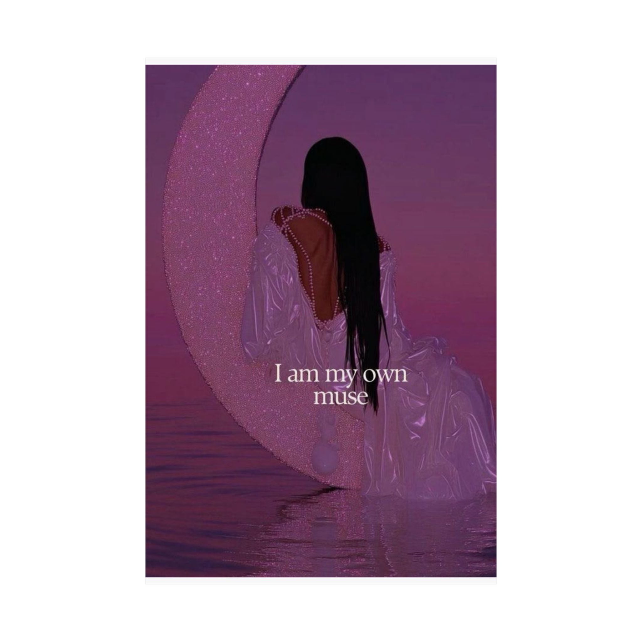 Inspirational Matte Poster — "I Am My Own Muse" Vertical Wall Art Printify