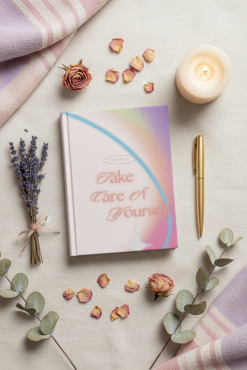 hardcover journal — "take care of yourself"