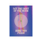 let the light of the moon poster — psychedelic retro wall art Printify