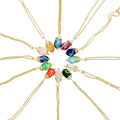 Gold Birthstone necklace DC-Powered by People