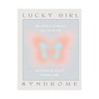 matte poster — “lucky girl syndrome: everything always works out for me” positive butterfly wall art Printify