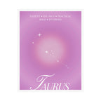 taurus constellation poster — pink zodiac matte poster Printify