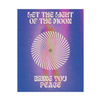 let the light of the moon poster — psychedelic retro wall art Printify
