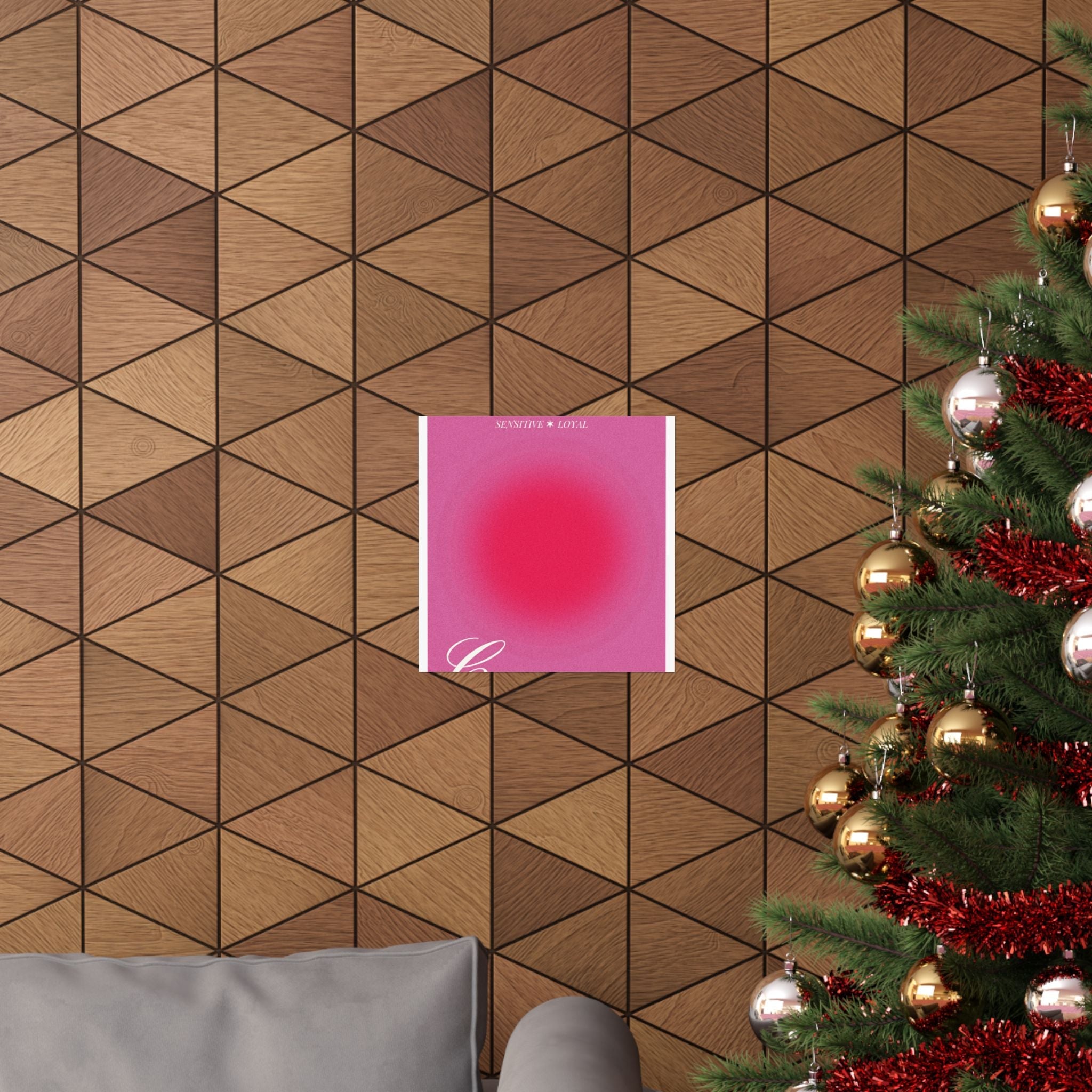 capricorn catte poster — pink zodiac wall art Printify