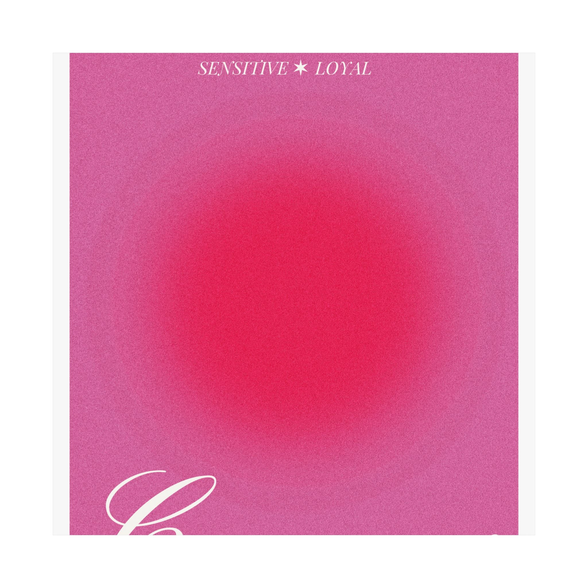 capricorn catte poster — pink zodiac wall art Printify