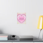 Motivational Heart Poster — “I wake up every day excited for amazing things coming my way!” Printify