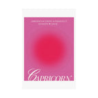 capricorn catte poster — pink zodiac wall art Printify