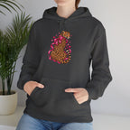 Pink Floral Leopard Hoodie – Playful Girly Gen Z Wildcat Sweatshirt