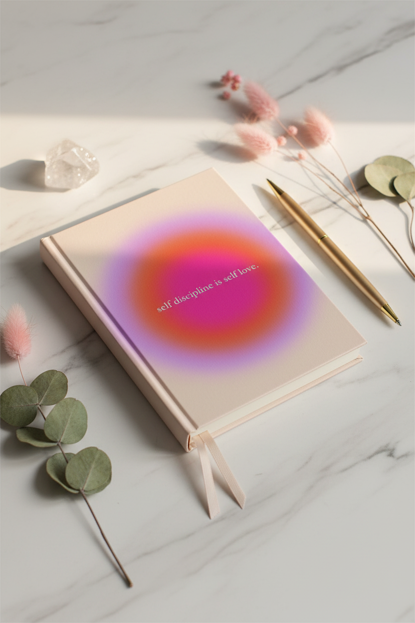 Self Discipline Is Self Love Hardcover Journal — Motivational Wellness Notebook