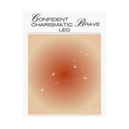 leo zodiac poster — confident charismatic brave matte vertical art print Printify